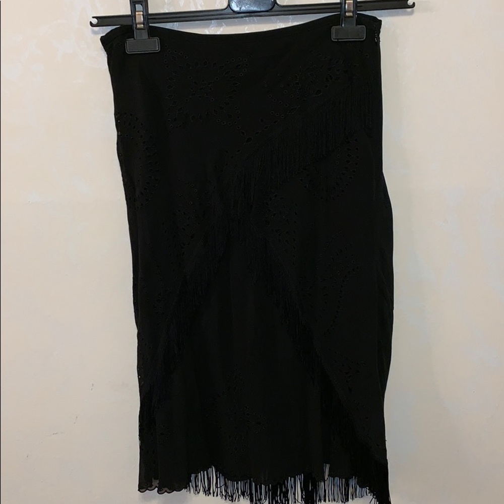 Laurel Vintage Silk Fringe Skirt